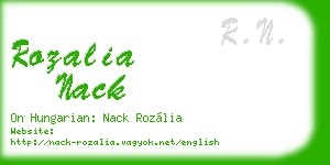 rozalia nack business card